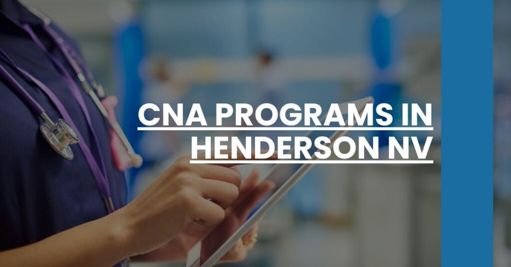 CNA Programs in Henderson NV Feature Image